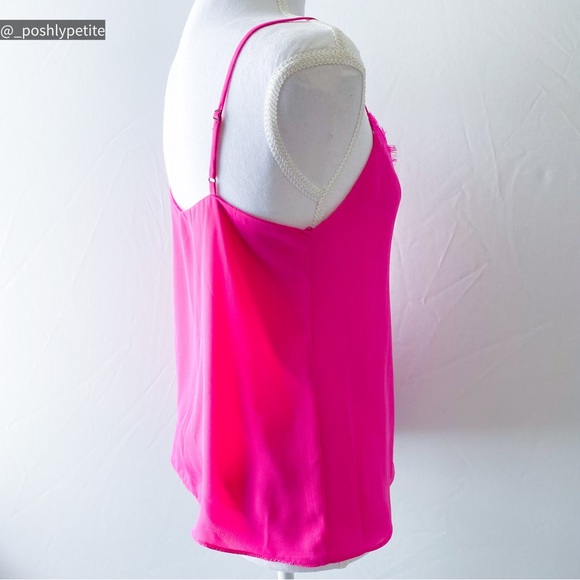 Socialite xs hot pink V Neck Lace trim Camisole - Picture 7 of 12